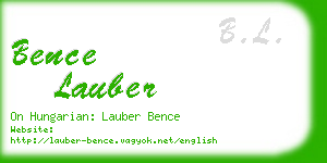 bence lauber business card